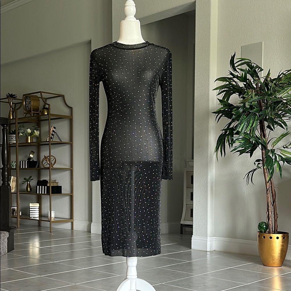 Trixxi Black Long Sleeve Bodycon Dress